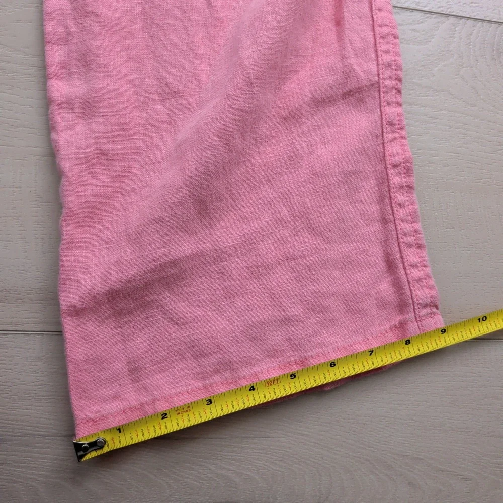 NEW The Territory Ahead 100% Linen Straight Leg Pants Mens 40x34 Pink T3020